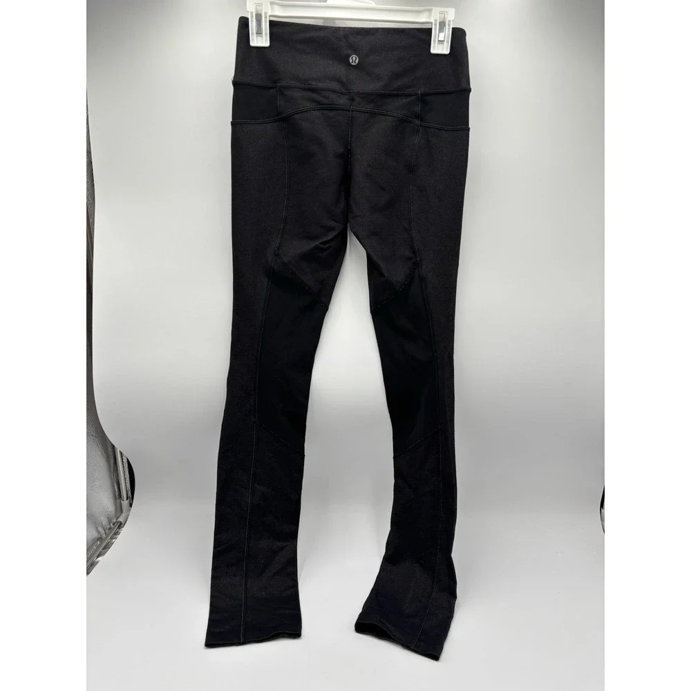 Lululemon Womens 6 Black Flare Running Yoga Pants 32